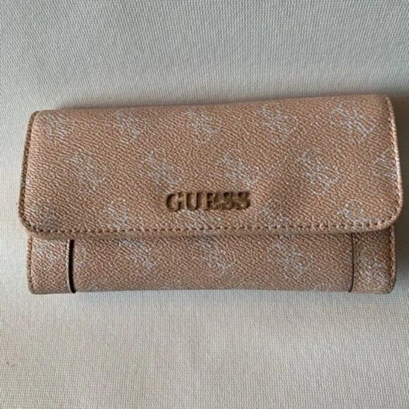 Guess Handbags - Guess Logo Blush Trifold Wallet